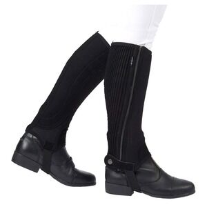 Dublin Easy-Care Mesh Half Chaps II NWT Size Small. Black